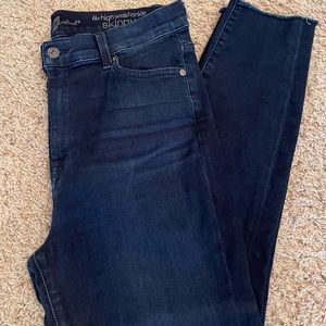 7 For All Man Kind, high waist ankle skinny denim Size 31